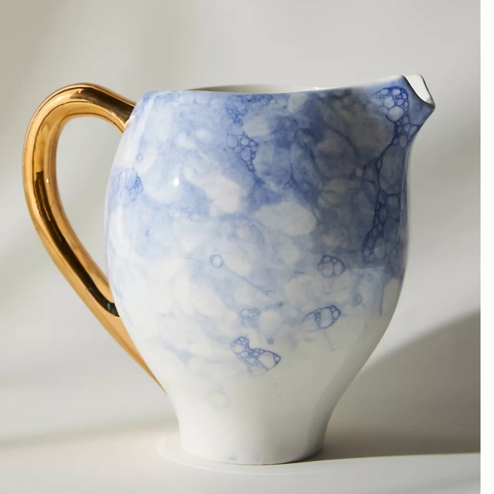 Anthropologie Eleodora Pitcher- ice blue
